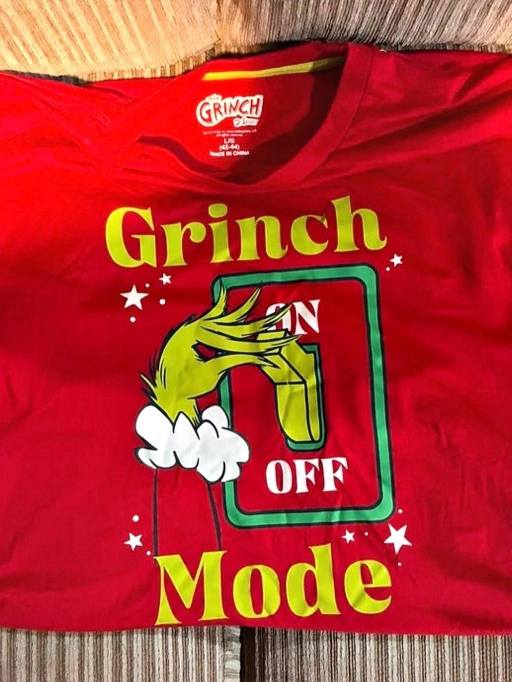 Dr. Seuss The Grinch On Off Mode Pajama Set